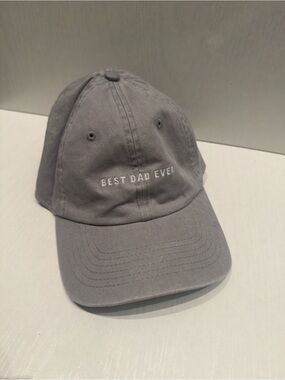 Wembley BEST DAD EVER Embroidered Gray Baseball Cap / Hat 100% Cotton Men